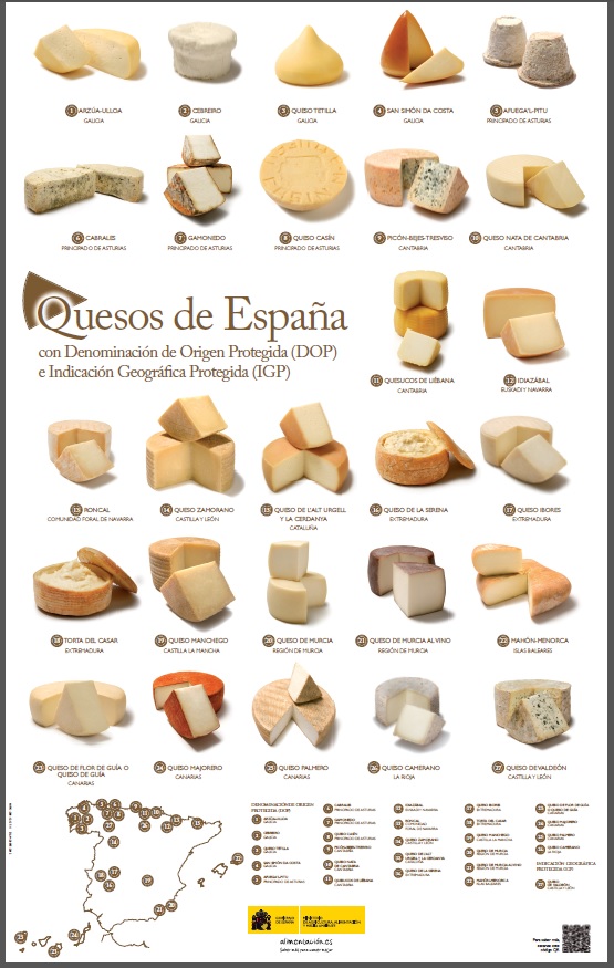 Resultado de imagen de quesos espaÃ±oles con denominacion de origen
