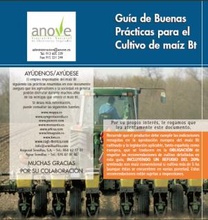 ANOVE  presenta su nueva edición de la Guía 2011 de Buenas Prácticas para el cultivo de Maíz BT