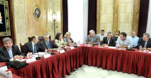Griñán, Rubalcaba y Aguilar se reúnen en Almería con representantes del sector hortofrutícola